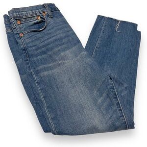 Madewell Jeans Womens 28 The High-Rise Slim Crop Boyjean Lavern Wash Denim K7538
